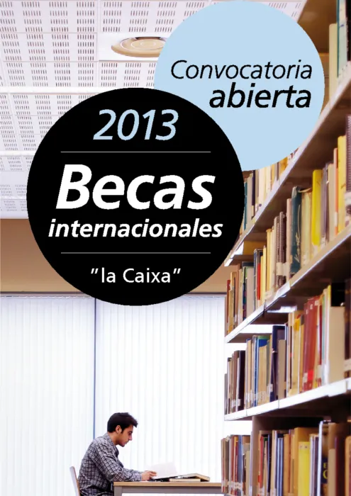 Convocatoria de Becas "La Caixa" edición 2013