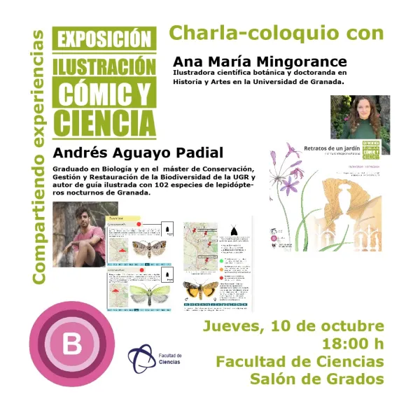 Charla coloquio dentro de la Exposición Ilustración, Cómic y Ciencia.