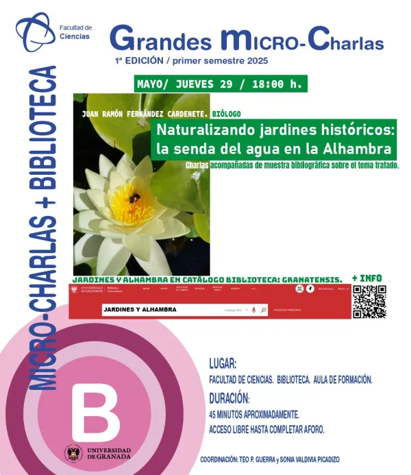 Naturalizando jardines históricos: la senda del agua en la Alhambra.