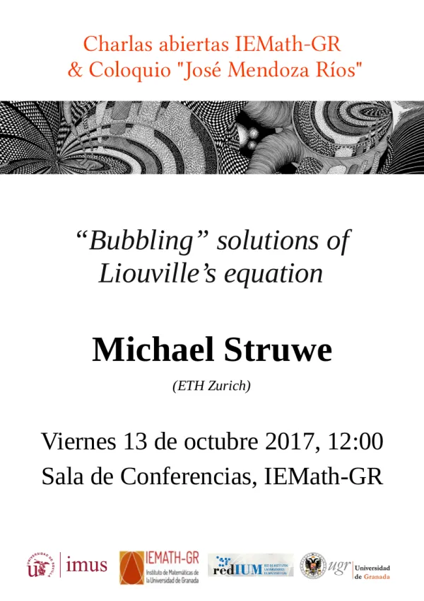 Charla abierta: Bubbling solutions of Liouville’s equation