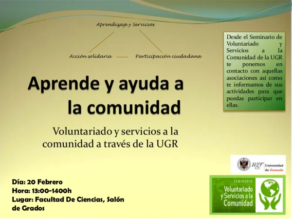 Aprende y ayuda a la comunidad: Voluntariado y servicio a la comunidad a través de la UGR