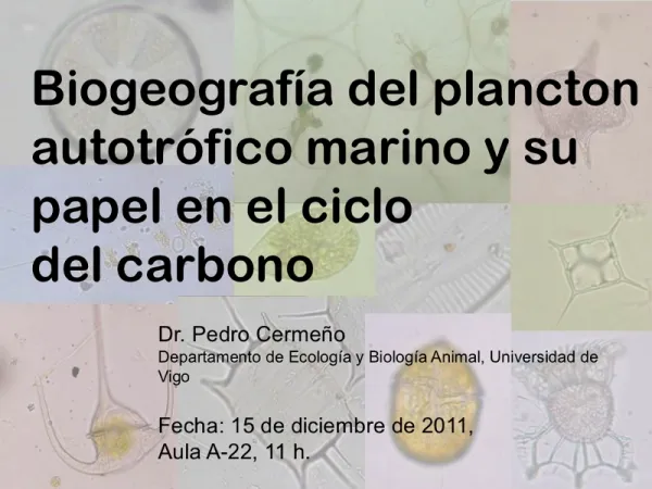 Biogeografía del plancton autotrófico marino y su papel en el ciclo del carbono