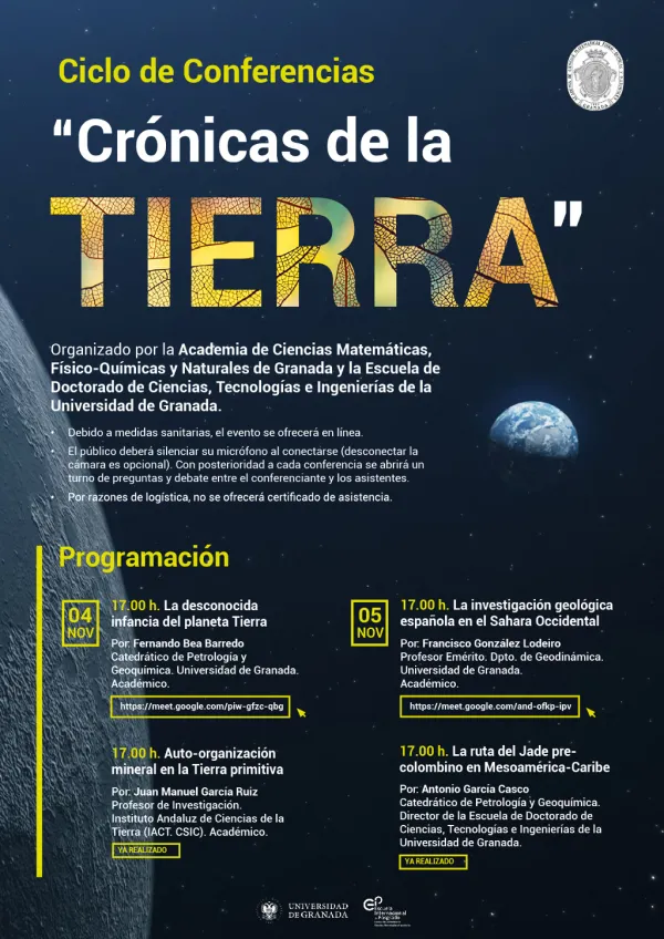 Ciclo de Conferencias "Crónicas de la Tierra" - noviembre 2020