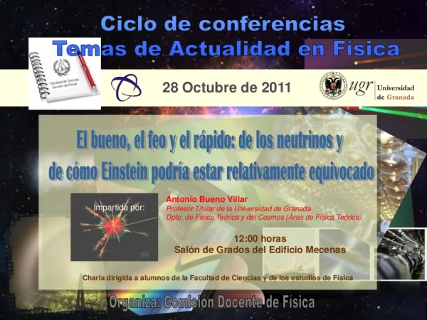 El bueno, el feo y el rápido: de los neutrinos y de cómo Einstein podría estar relativamente equivocado