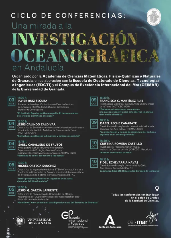 Ciclo de Conferencias: Una mirada a la Investigación Oceanográfica en Andalucía