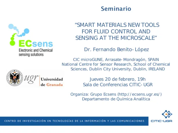 Smart Materials New Tools for Fluid Control and Sensing at the Microscale