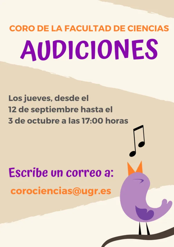 Audiciones del Coro de la Facultad de Ciencias para el curso 2024/2025