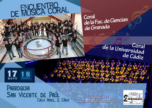 Encuentro coral en Cádiz: El Coro de la Facultad de Ciencias junto al Coro de la Universidad de Cádiz
