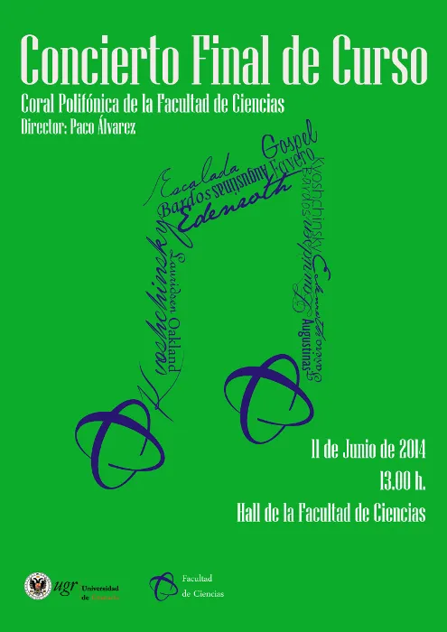 Coral Polifónica de la Facultad de Ciencias Conciertos de despedida de curso
