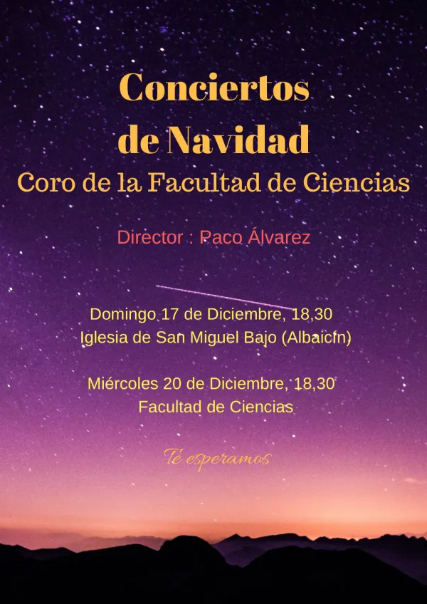 Conciertos de Navidad 2017 del Coro de la Facultad de Ciencias