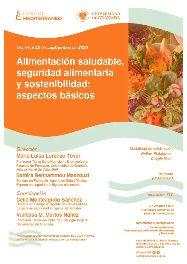 Curso Alimentación saludable, seguridad alimentaria y sostenibilidad: aspectos básicos