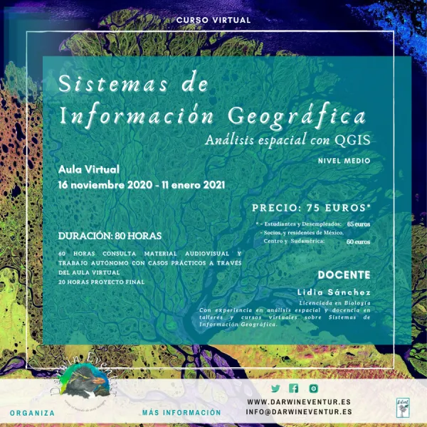 Curso virtual "Sistemas de Información Geográfica: Análisis espacial con QGIS - Nivel Medio"