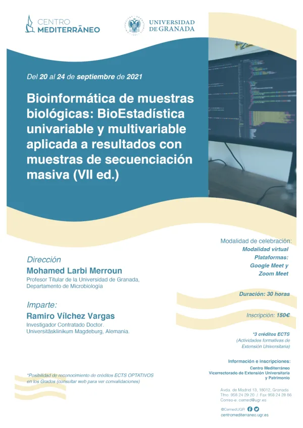 Bioinformática de muestras biológicas: BioEstadística univariable y multivariable aplicada a resultados con muestras de secuenciación masiva. (VII ed.)
