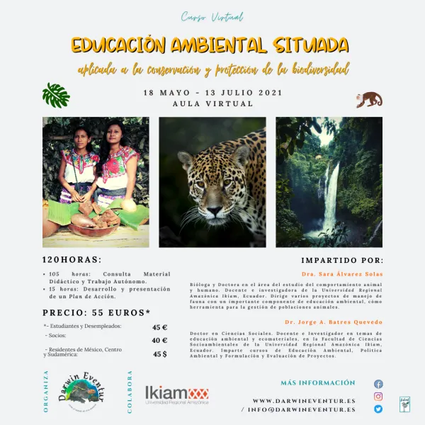 Curso virtual: Educación ambiental situada aplicada a la conservación y protección de la biodiversidad
