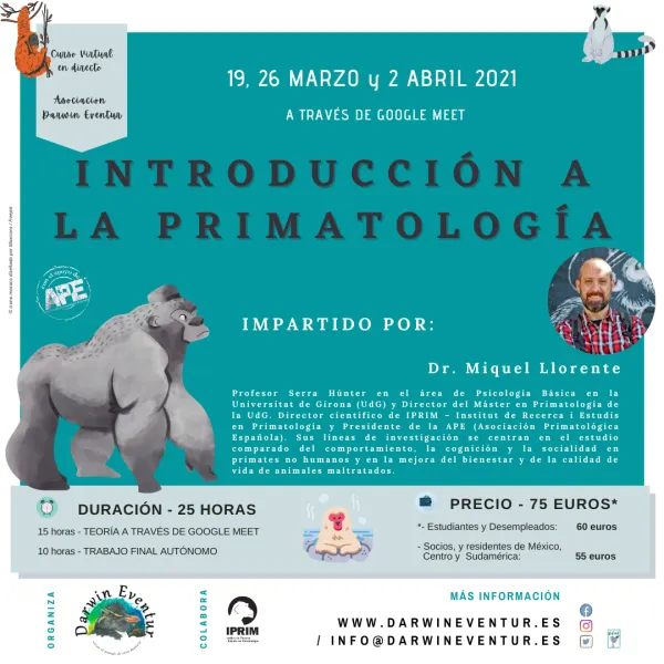 Curso "Introducción a la Primatología"