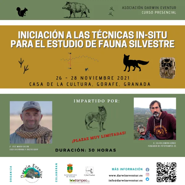 Curso Iniciación a las técnicas in-situ para el estudio de fauna silvestre