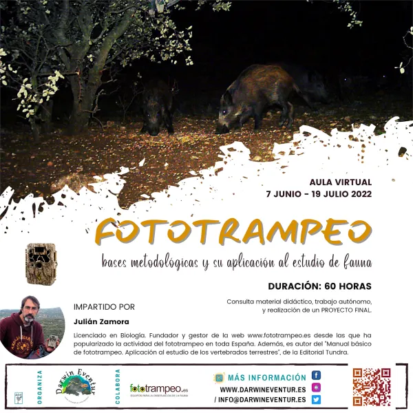Curso virtual "Fototrampeo: bases metodológicas y su aplicación al estudio de fauna"