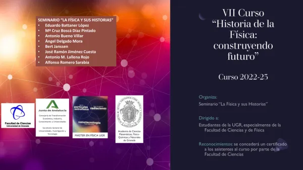 VII Curso "Historia de la Física: construyendo futuro"