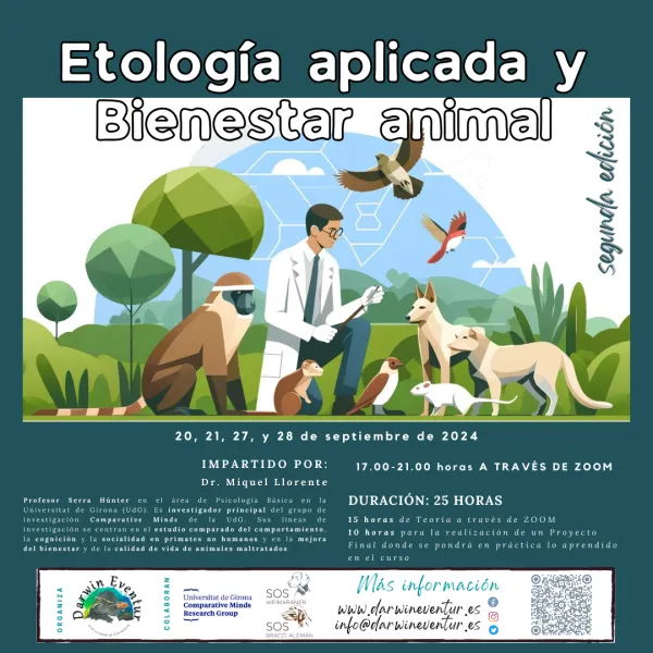 Curso Virtual "Etología aplicada y bienestar animal" edición 2024