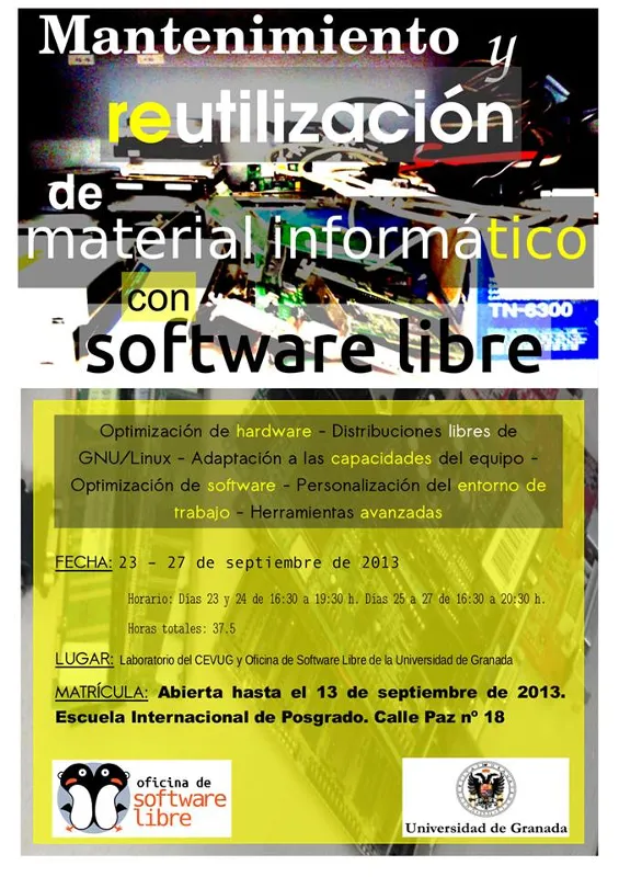 Mantenimiento y reutilización de material informático con software libre