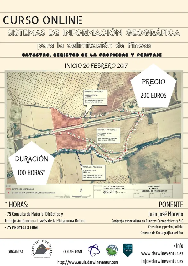 Curso "Sistemas de Información Geográfica para la delimitación de fincas: catastro, registro de la propiedad y peritaje"