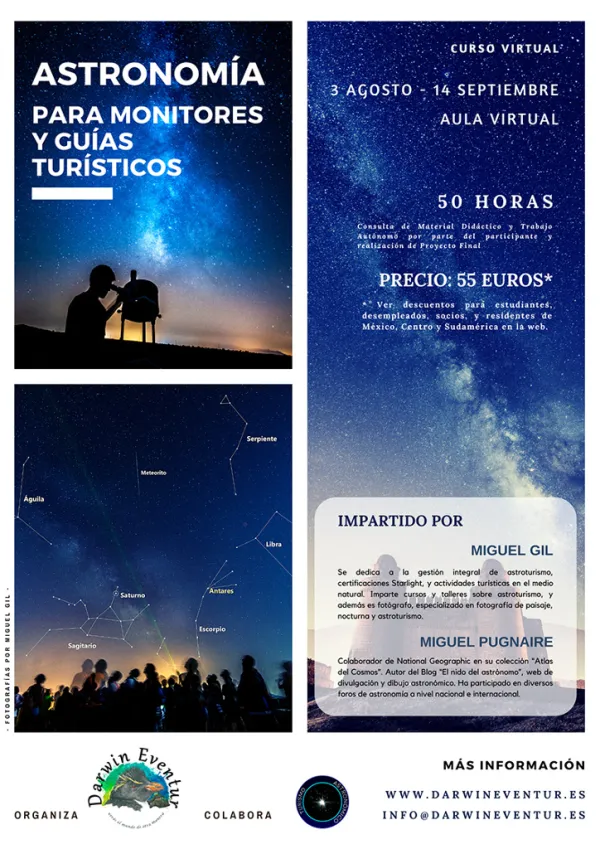 Curso virtual "Astronomía para monitores y guías turísticos"