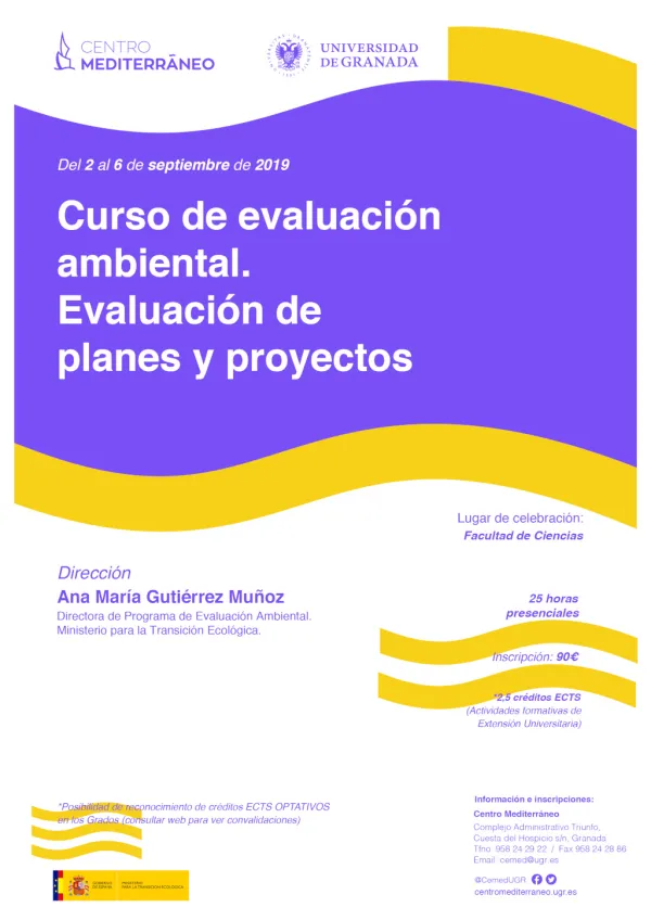 Curso de evaluación ambiental. Evaluación de planes y proyectos