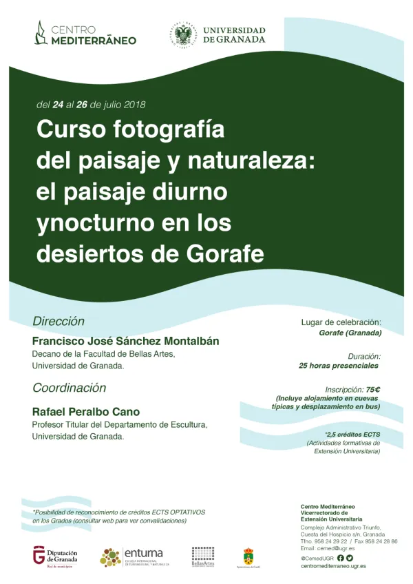 Curso fotografía del paisaje y naturaleza: el paisaje diurno y nocturno en los desiertos de Gorafe