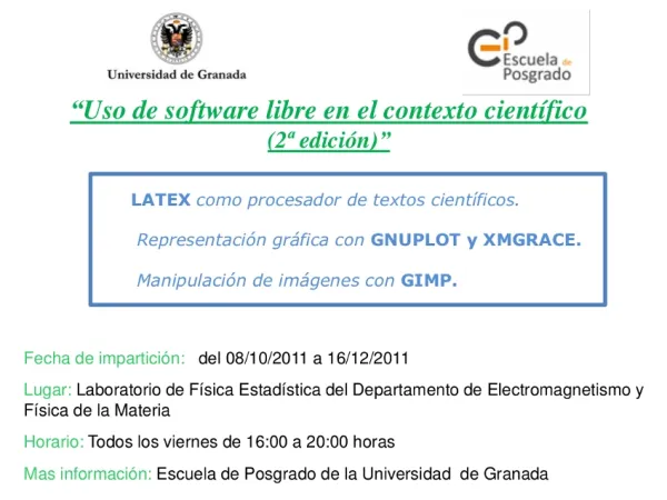 Uso de software libre en el contexto científico (2ª edición)