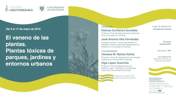 El veneno de las plantas. Plantas tóxicas de parques, jardines y entornos urbanos 2019.