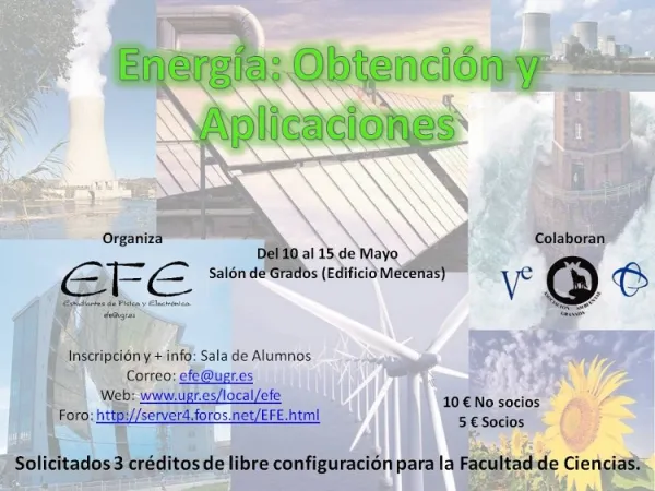Curso Panorama actual: Obtención y Aplicaciones de la energía.
