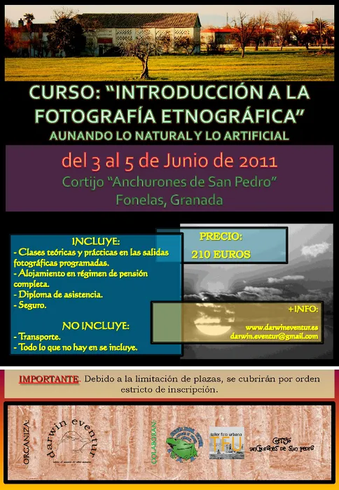 Curso "Introducción a la Fotografía Etnográfica: Aunando lo natural con lo artificial"