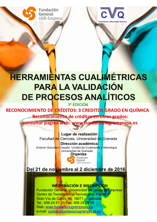 Herramientas cualimétricas para la validación de procesos analíticos. (3ª Edición) 