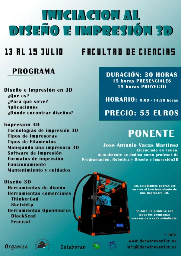 Iniciación al diseño e impresión 3D 