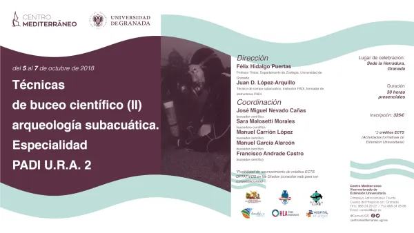 Técnicas de buceo científico (II) arqueología subacuática. Especialidad PADI U.R.A. 2