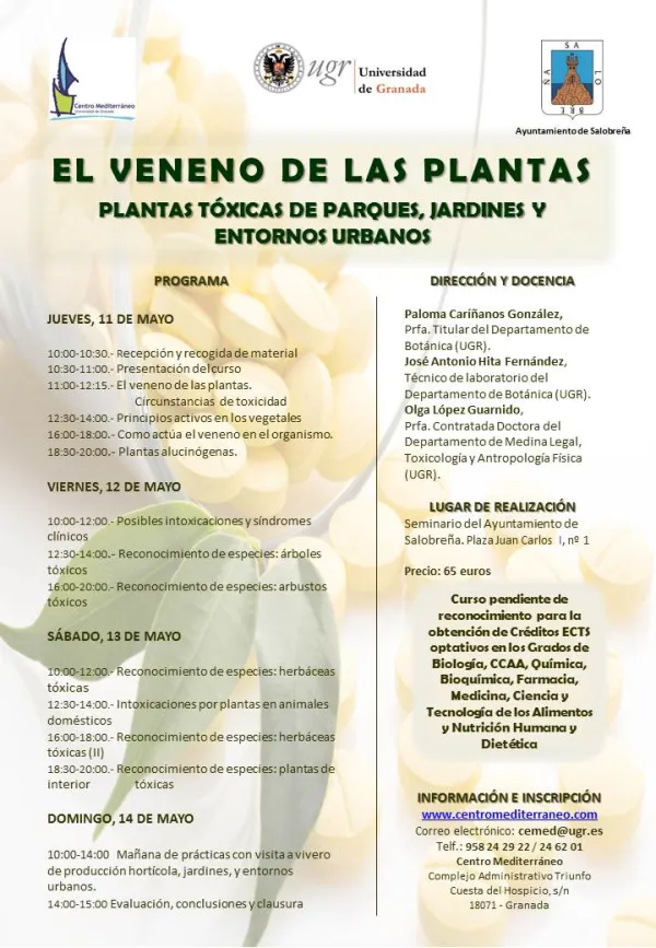El veneno de las plantas. Plantas tóxicas de parques, jardines y entornos urbanos