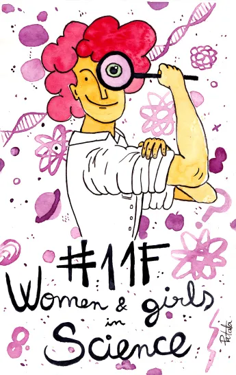 Collage con consejos con motivo del 11F, Día Internacional de la Mujer y la Niña en la Ciencia