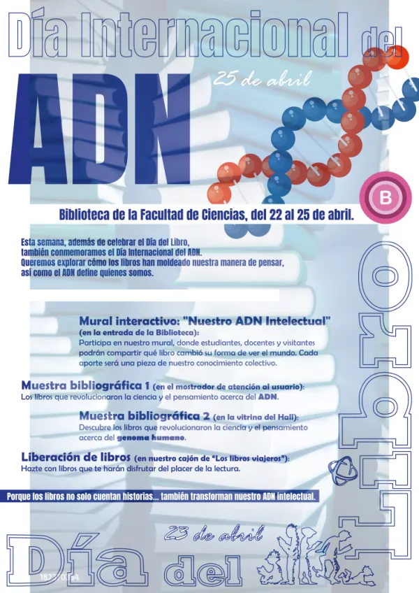 Semana del Libro y Día del ADN en la Biblioteca de la Facultad de Ciencias