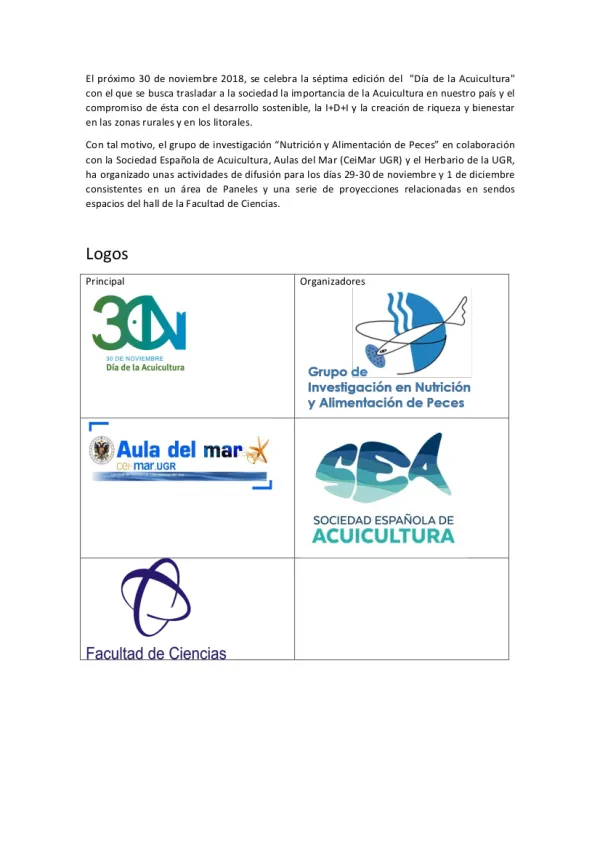 Día de la Acuicultura 2018