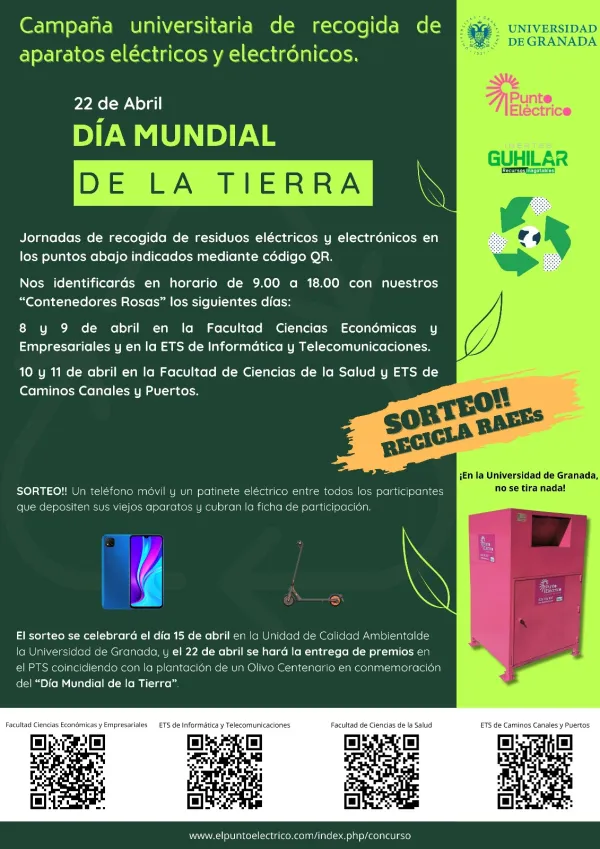 Campaña recogida raees y concurso Día mundial de la tierra UGR