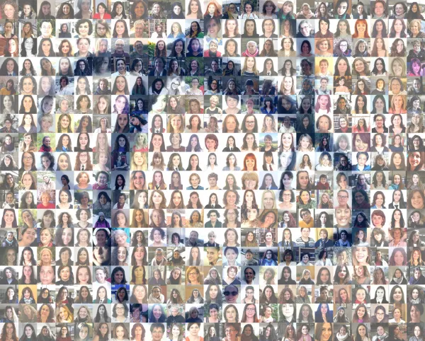 Mosaico conmemorativo del Dia de la Mujer y la Niña en la Ciencia 2019
