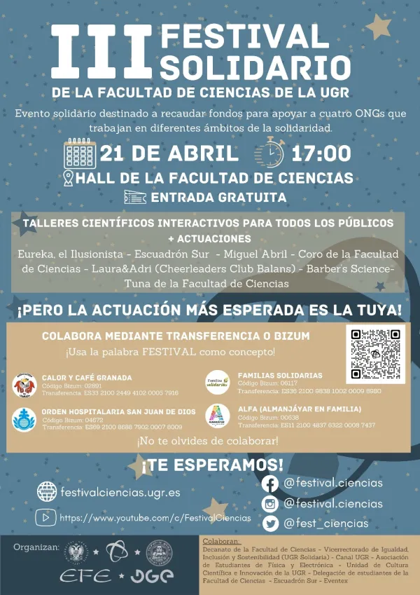 III Festival Solidario de la Facultad de Ciencias de la UGR