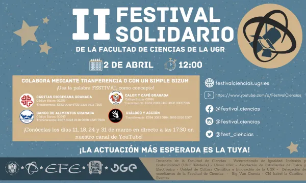 II Festival Solidario de la Facultad de Ciencias de la UGR: 2 de abril