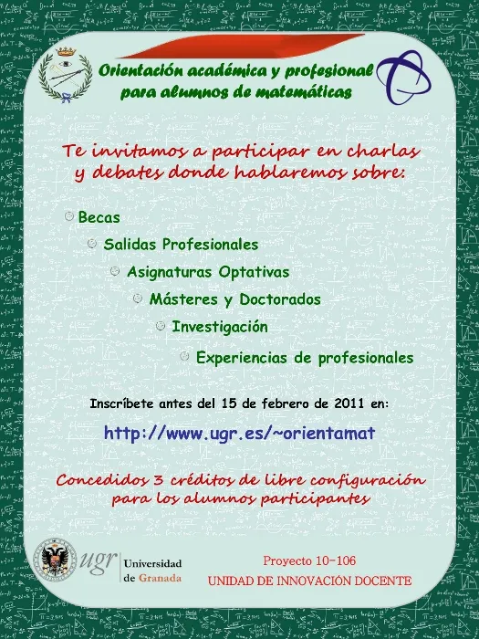 Orientación académica y profesional para alumnos de matemáticas