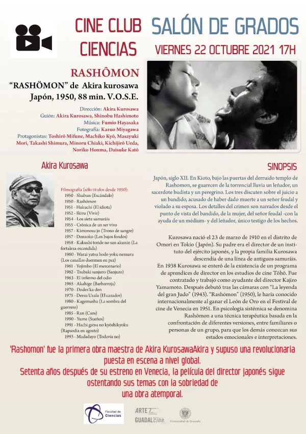 Proyección de Rashōmon en el Cine Club de Ciencias