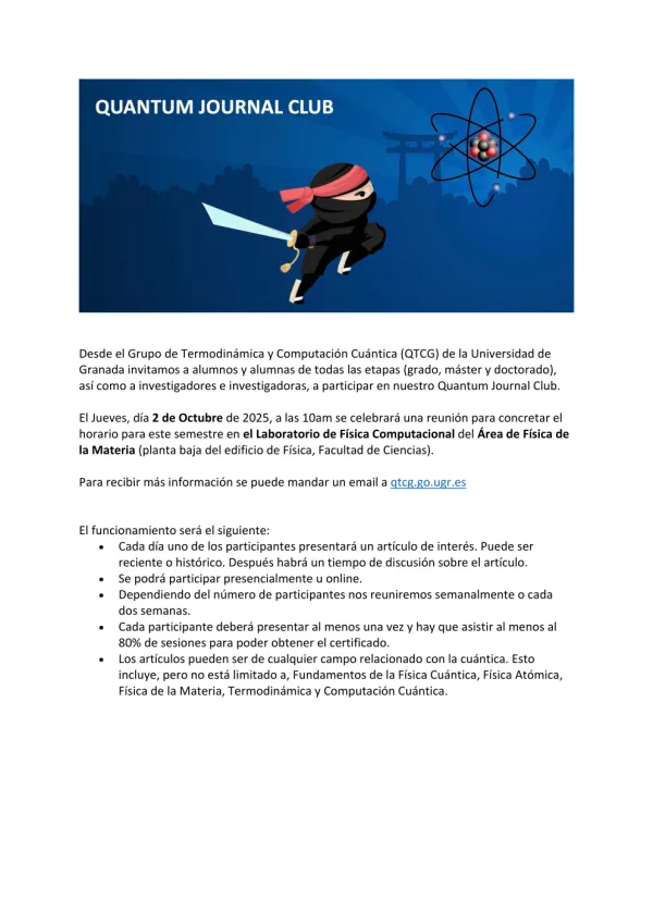 Quantum Journal Club 2025