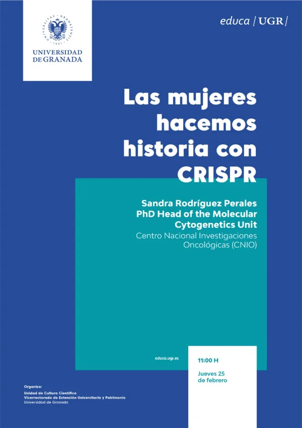 Conferencia ciclo 11F Mujer y niña en la Ciencia: Las Mujeres Hacemos Historia con CRISPR