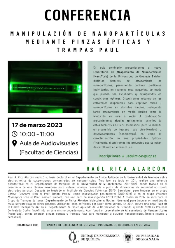 Manipulación de nanopartículas mediante pinzas ópticas y trampas Paul