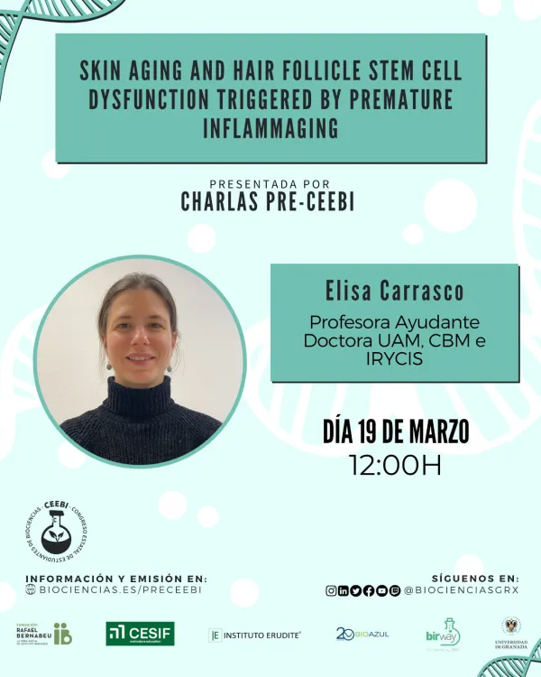 Charla Online: Skin aging and hair follicle stem cell dysfunction triggered by premature inflammaging