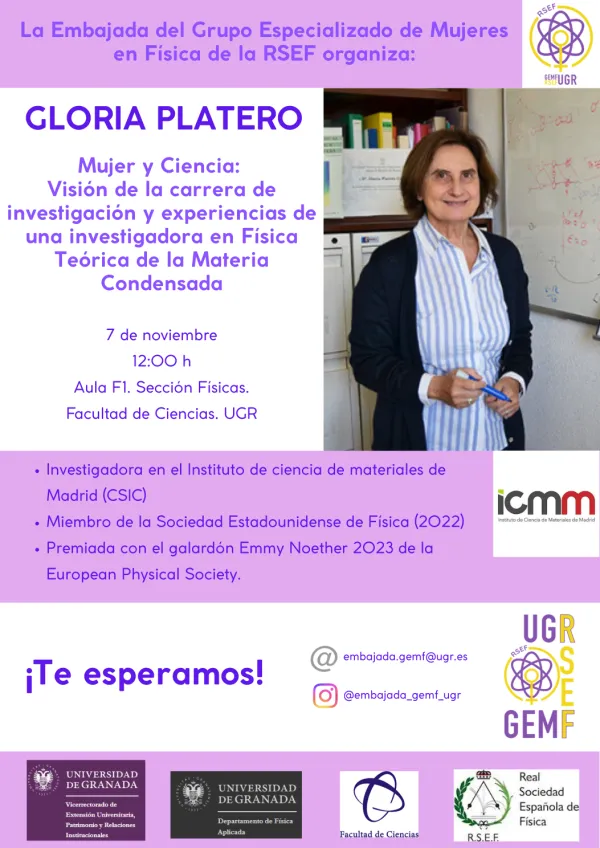 Mujer y Ciencia: Visión de la carrera de investigación y experiencias de una investigadora en Física Teórica de la Materia Condensada